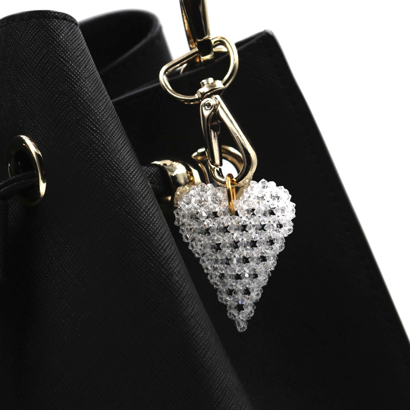 Beuteltasche Black mit Swarovski®-Herz